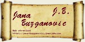 Jana Buzganović vizit kartica